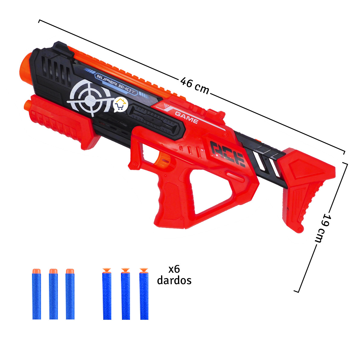 Miniatura 2 de Metralleta De Dardos Pistola MG27178